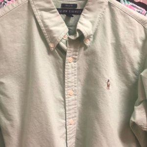 Women’s size 14 Ralph Lauren polo button down in a lime green! Only worn once